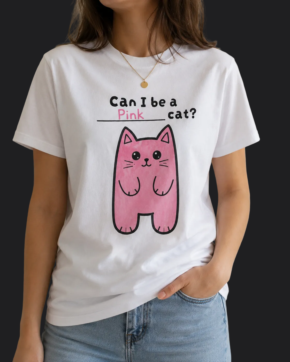 Can I Be a ____ Cat? – DIY Coloring Tee