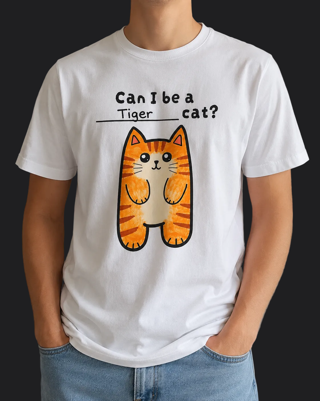 Can I Be a ____ Cat? – DIY Coloring Tee